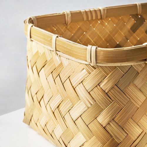 IKEA - MJÖLKKANNA, basket, bamboo, 18x25x14 cm