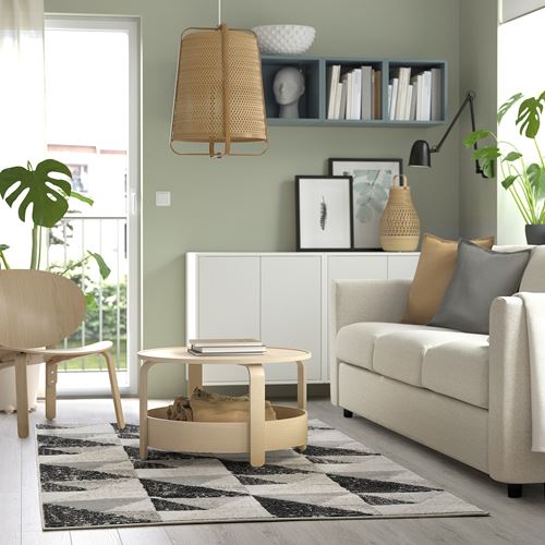IKEA - TILLFART, large rug, grey/multicolour, 160x230 cm