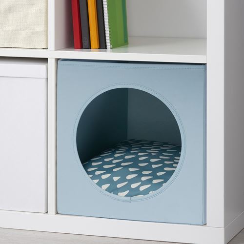 IKEA - UTSADD, cat house, grey/blue, 33x38x33 cm