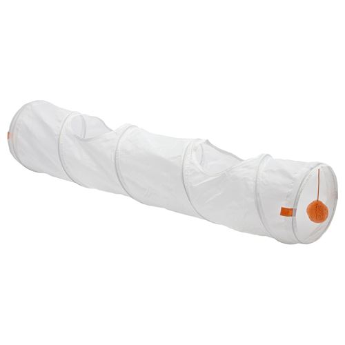 IKEA - UTSADD, cat tunnel, white/orange, 128x25 cm