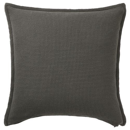 IKEA - KLOTSTARR, lace pillow cover, anthracite, 50x50 cm