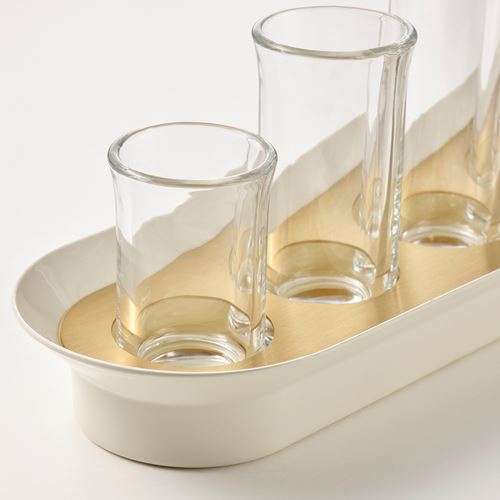 IKEA - VATTENKRASSE, propagation set, ivory/gold-colour