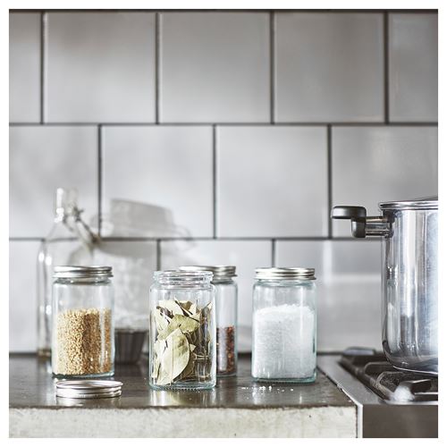 IKEA - CITRONHAJ, spice jar, glass/stainless steel, 35 cl