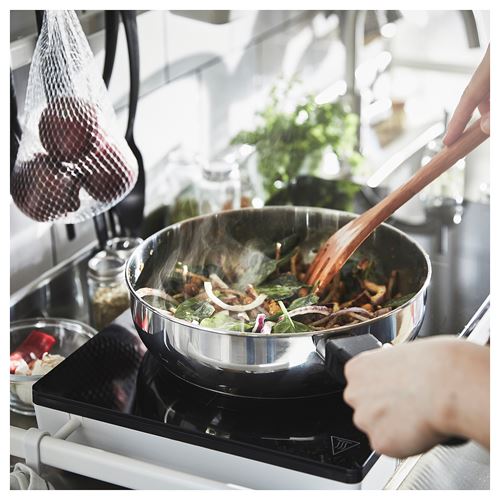 IKEA - MIDDAGSMAT, saute pan, glass/stainless steel, 24 cm