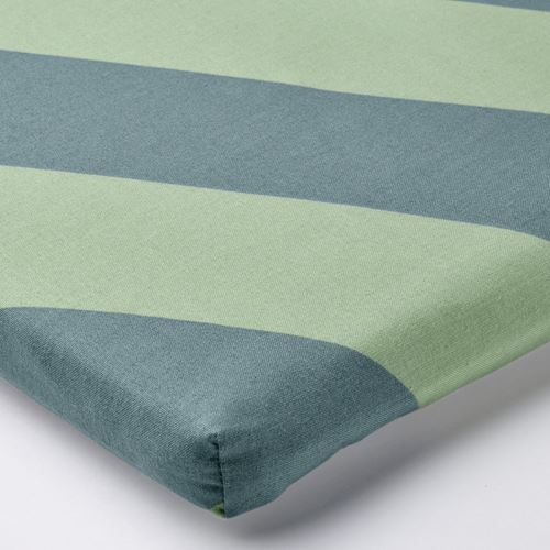 IKEA - BANKKAMRAT, seat pad for sofa bench, blue/green, 90x50x3 cm