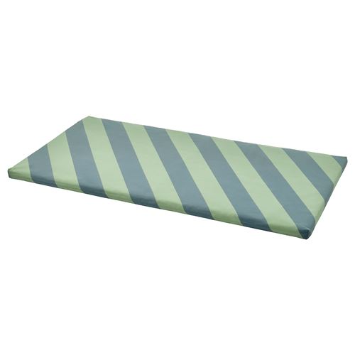 IKEA - BANKKAMRAT, seat pad for sofa bench, blue/green, 90x50x3 cm