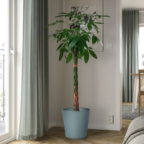 IKEA - VITLÖK, steel plant pot, light grey-blue, 32 cm