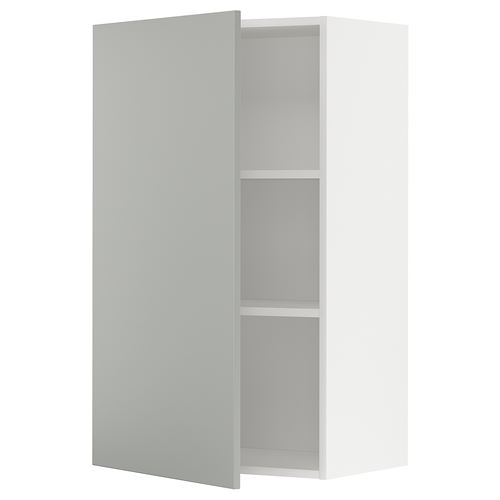 IKEA - METOD, kitchen wall cabinet, HAVSTORP light grey, 60x100 cm