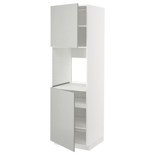 IKEA - METOD, oven high cabinet, HAVSTORP light grey, 60x60x200 cm