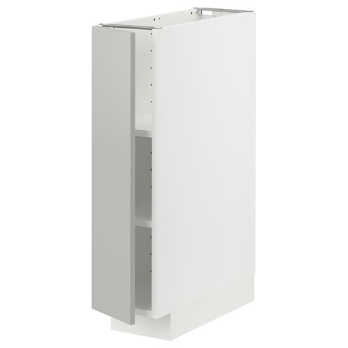 IKEA - METOD, base cabinet with doors, HAVSTORP light grey, 20x60 cm