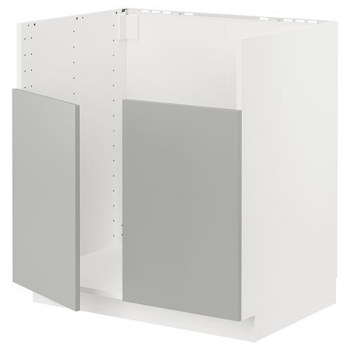 IKEA - METOD, sink cabinet, HAVSTORP light grey, 80x60 cm