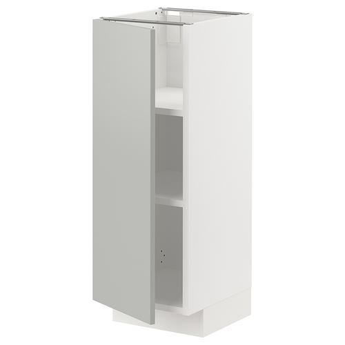 IKEA - METOD, base cabinet with doors, HAVSTORP light grey, 30x37 cm