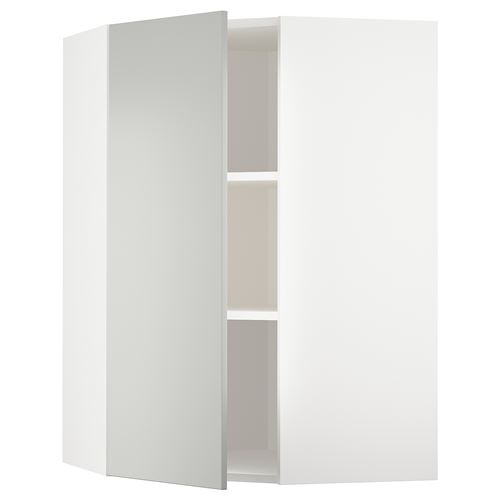 IKEA - METOD, köşe duvar dolabı, HAVSTORP açık gri-koyu gri, 68x100 cm