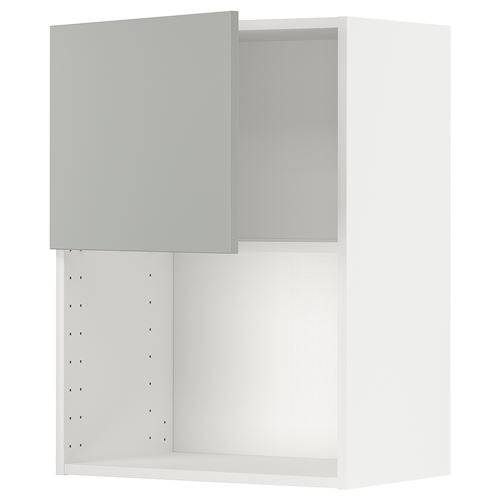 IKEA - METOD, wall cabinet for microwave oven, HAVSTORP light grey, 60x80 cm