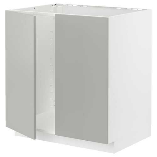 IKEA - METOD, sink cabinet, HAVSTORP light grey, 80x60 cm