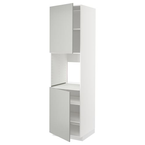 IKEA - METOD, oven high cabinet, HAVSTORP light grey, 60x60x220 cm