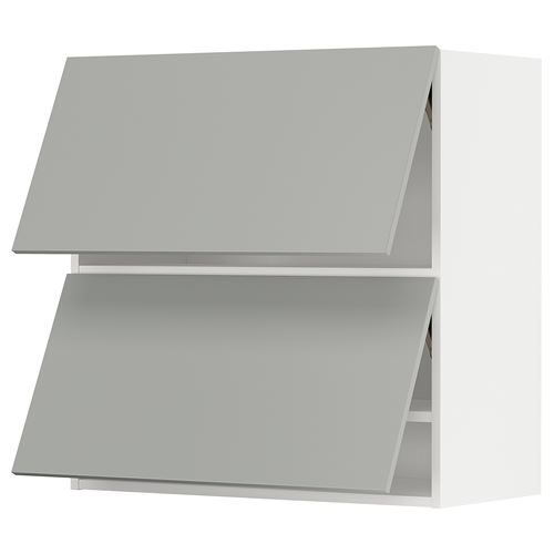 IKEA - METOD, kitchen horizontal wall cabinet, HAVSTORP light grey, 80x80 cm