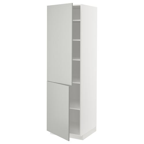 IKEA - METOD, kitchen high cabinet, HAVSTORP light grey, 60x60x200 cm