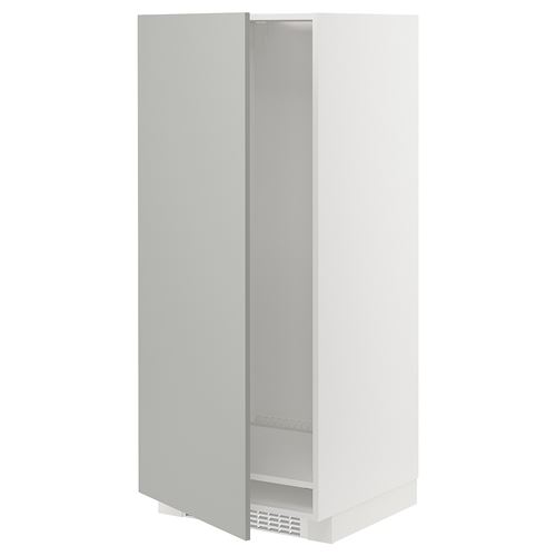 IKEA - METOD, fridge-freezer high cabinet, HAVSTORP light grey, 60x60x140 cm