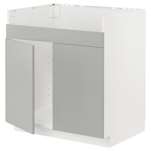 IKEA - METOD, sink cabinet, HAVSTORP light grey, 80x60 cm