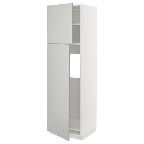IKEA - METOD, buzdolabı boy dolabı, HAVSTORP açık gri-koyu gri, 60x60x200 cm