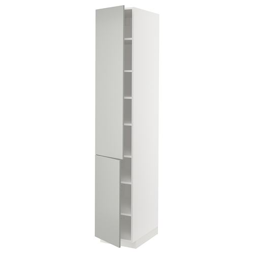 IKEA - METOD, kitchen high cabinet, HAVSTORP light grey, 40x60x220 cm