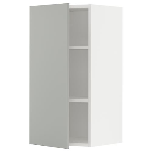 IKEA - METOD, kitchen wall cabinet, HAVSTORP light grey, 40x80 cm