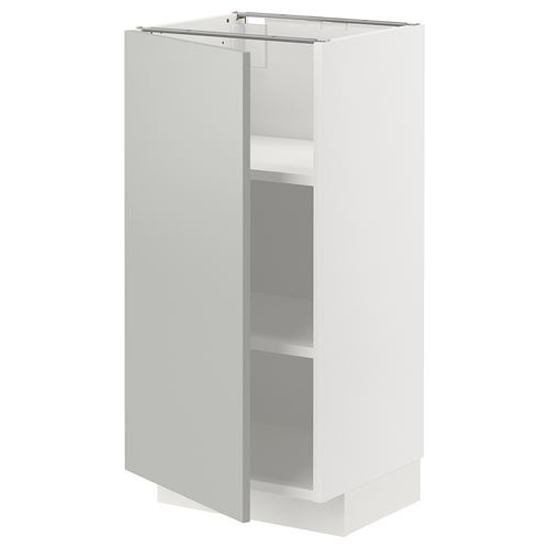 IKEA - METOD, base cabinet with doors, HAVSTORP light grey, 40x37 cm