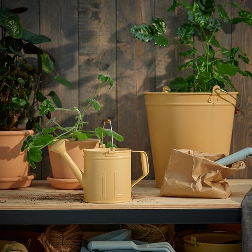 IKEA - AKERBAR, watering can, yellow, 1 l