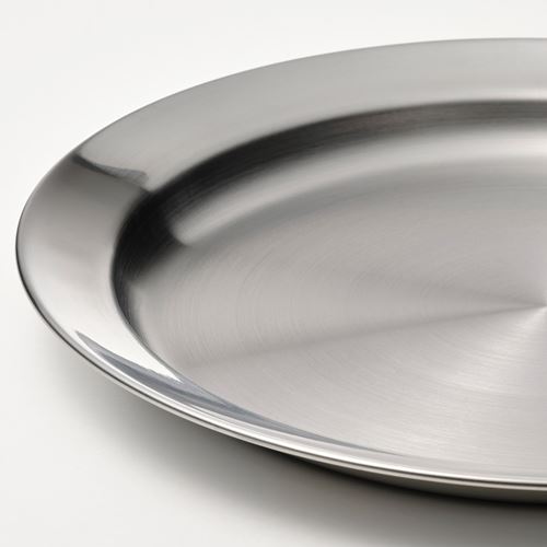 IKEA - GRILLTIDER, plate set, stainless steel, 25 cm