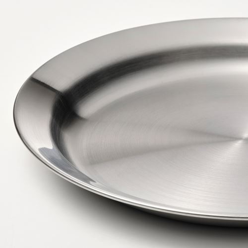 IKEA - GRILLTIDER, plate set, stainless steel, 20 cm