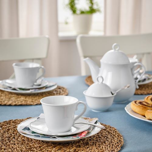 IKEA - UPPLAGA, coffee cup set, white, 23 cl