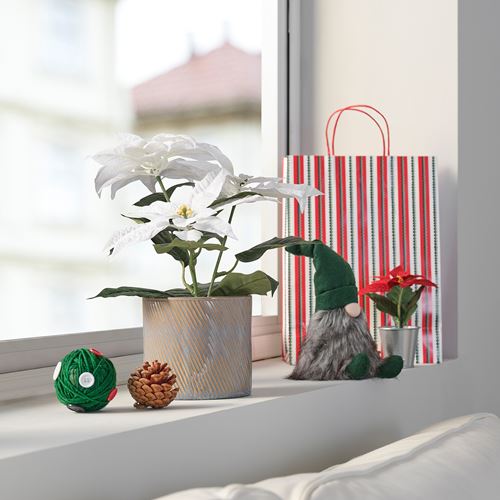 IKEA - VINTERFINT, artificial plant, white, 12 cm