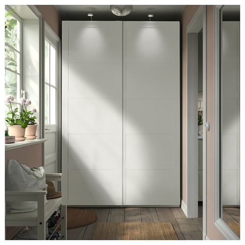 IKEA - PAX/BERGSBO, PAX sliding door wardrobe, white, 150x66x236 cm