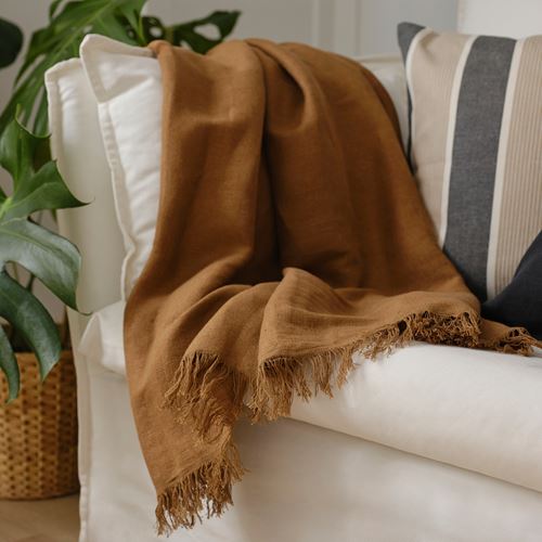 IKEA - DYTAG, throw, light brown, 130x170 cm