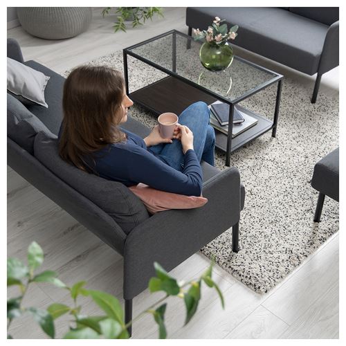 IKEA - GLOSTAD, 3'lü kanepe, knisa koyu gri