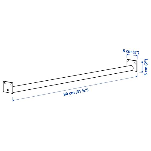 IKEA - MITTZON, hanging rail for wheeled panel, white, 80 cm