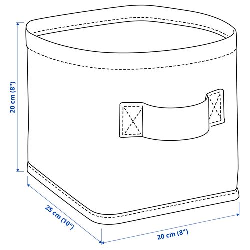 IKEA - PURRPINGLA, sepet, bej, 25x20x20 cm