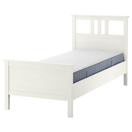 IKEA - HEMNES/LURÖY/VALEVAG, single bed, white, 90x200 cm