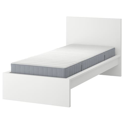 IKEA - MALM/LURÖY/VALEVAG, single bed, white, 120x200 cm