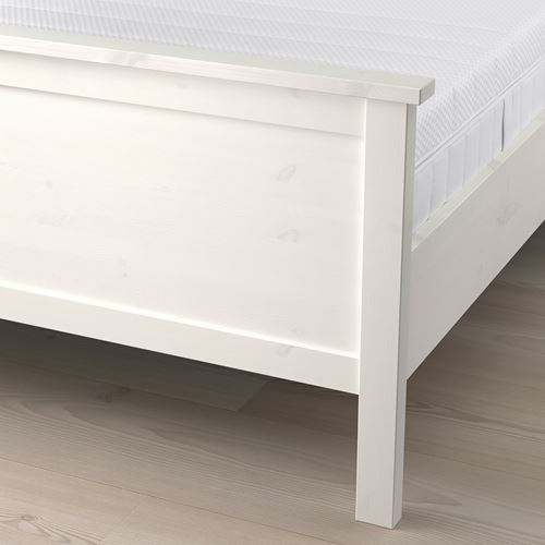 IKEA - HEMNES/LURÖY/AKREHAMN, double bed, white, 140x200 cm