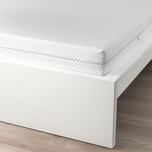 IKEA - MALM/LURÖY/ABYGDA, single bed, white, 90x200 cm