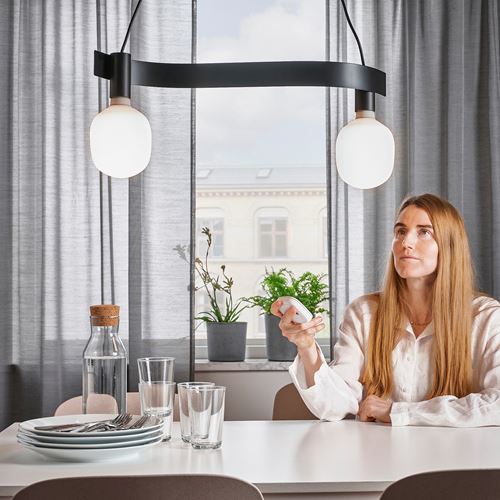 IKEA - ACKJA/TRADFRI, sarkıt lamba, siyah