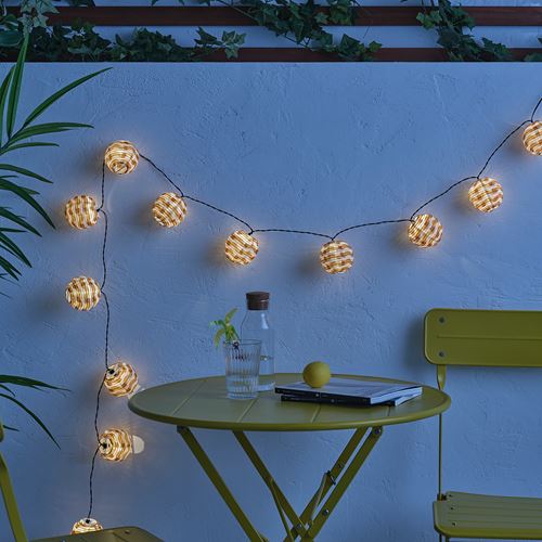 IKEA - SOLVINDEN, lighting chain, yellow-white, 3.6 m