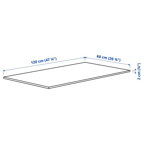 IKEA - MITTZON, table top, birch veneer, 120x68 cm