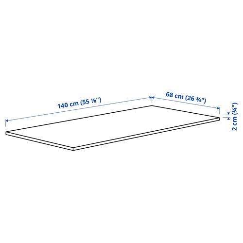 IKEA - MITTZON, table top, birch veneer, 140x68 cm