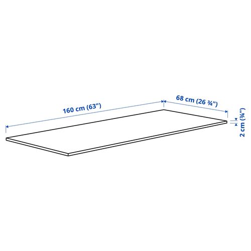 IKEA - MITTZON, table top, birch veneer, 160x68 cm