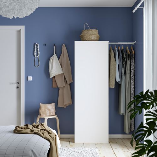 IKEA - PLATSA/FONNES, PLATSA wardrobe, white, 90-107x42x181 cm