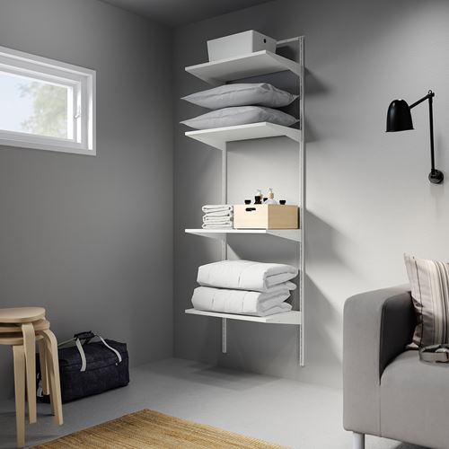 IKEA - BOAXEL, shelving unit, white, 62x40x201 cm