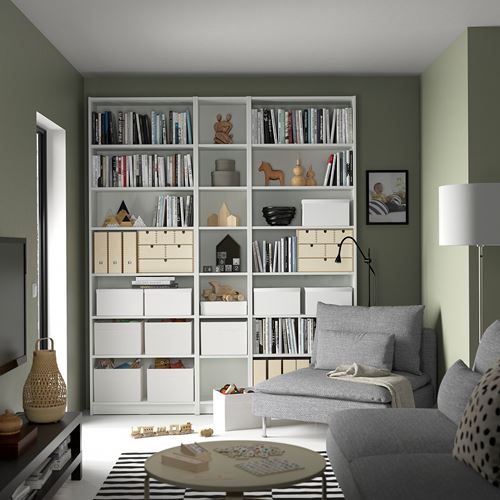 IKEA - BILLY, bookcase, white, 200x28x237 cm